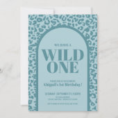 Blue Boy Wild Een 1e verjaardagsfeestje Kaart (Voorkant)