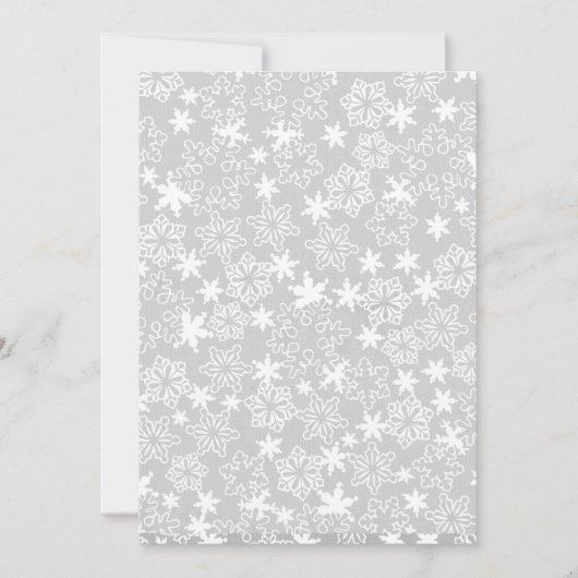 Blue Boy Winter Snowflake Baby shower Uitnodiging (Voorkant)