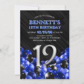 Blue Boys 12e verjaardag Kaart (Voorkant)