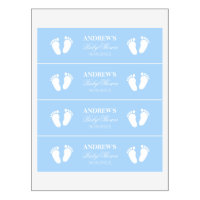 Blue boys baby voetafdrukken op maat babyshower