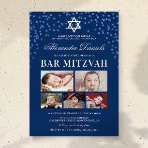 Blue Boys Bar Mitzvah Foto Kaart