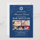 Blue Boys Bar Mitzvah Foto Kaart (Voorkant)