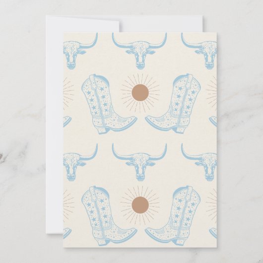  Blue Boys eerste Rodeo 4e verjaardag Kaart (Achterkant)