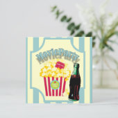 Blue Boys Film Verjaardagsfeestje Uitnodiging (Staand voorkant)