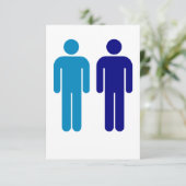 Blue Boys Gay Weddenschap LGBTQ Bedankkaart (Staand voorkant)