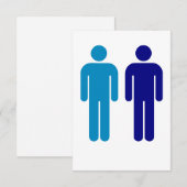 Blue Boys Gay Weddenschap LGBTQ Bedankkaart (Voorkant / Achterkant)