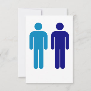 Blue Boys Gay Weddenschap LGBTQ Bedankkaart