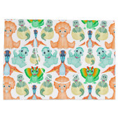 Blue Boys Jurassic Dino Verjaardag Dinosaurus Groot Cadeauzakje (Achterkant)