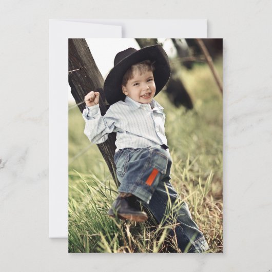 Blue Boy's Kind verjaardagsfeest Waterverf Effect Kaart (Achterkant)