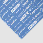  Blue Boys Naam Font Collage Tissuepapier (Detail)