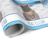 Blue Boys Specialized Quokka op strand Cadeaupapier (Rol Hoek)