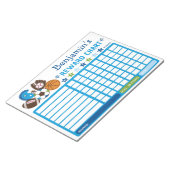 Blue Boys Sportballen Beloning Chart Chore Chart Notitieblok (Schuin)