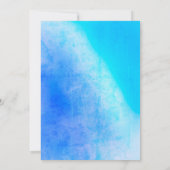 Blue Boy's Teddy Bear Thleed Baby shower Kaart (Achterkant)