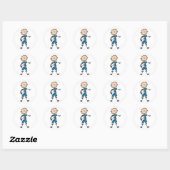 Blue Boys Voetbal Sticker (Vel)