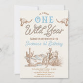 Blue Boys Wild Jaar 1e Verjaardag Kaart (Voorkant)