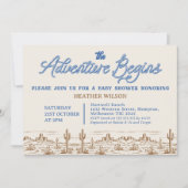 Blue Boys Wilderness Adventure begint met Baby sho Kaart (Voorkant)