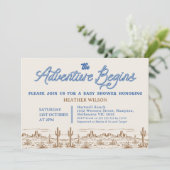 Blue Boys Wilderness Adventure begint met Baby sho Kaart (Staand voorkant)