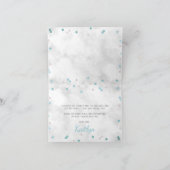 Blue Boy's Winter Kerstmis Baby shower Dank u Bedankkaart (Binnen)