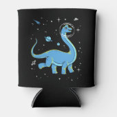 Blue Brachiosaurus dinos in de ruimte Blikjeskoeler (Voorkant)