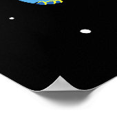 Blue Brachiosaurus dinos in de ruimte Poster (Hoek)