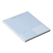 Blue Brain Dump Notepad, Retro Writer aesthetic Notitieblok (Schuin)