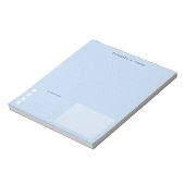 Blue Brain Dump Notepad, Retro Writer aesthetic Notitieblok (Linkerzijde)