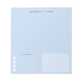 Blue Brain Dump Notepad, Retro Writer aesthetic Notitieblok