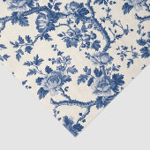 Blue Branches Bloemen Franse Vintage Decoupage Tissuepapier (Detail)