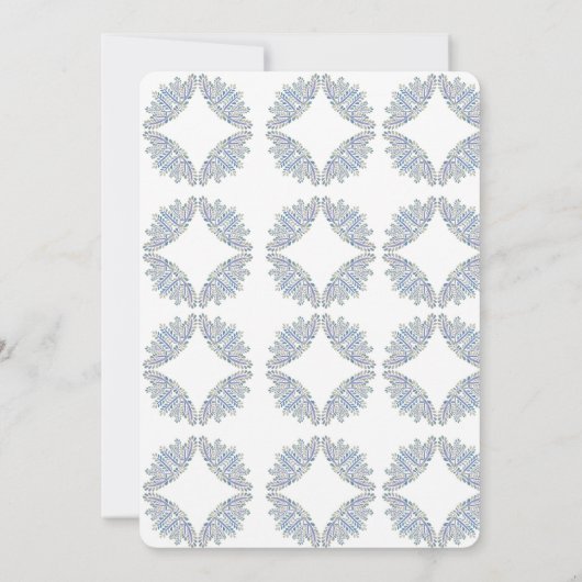 Blue Branches Wedding Uitnodiging (Achterkant)