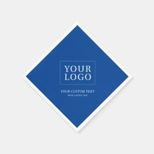 Blue Branded Custom Business Logo Promotion Napk Servet