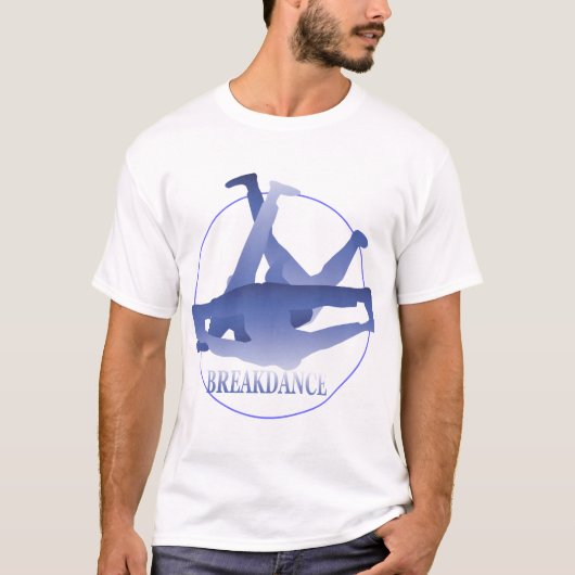 Blue Break Dance Performance Micro-Fiber Singlet T-shirt (Voorkant)