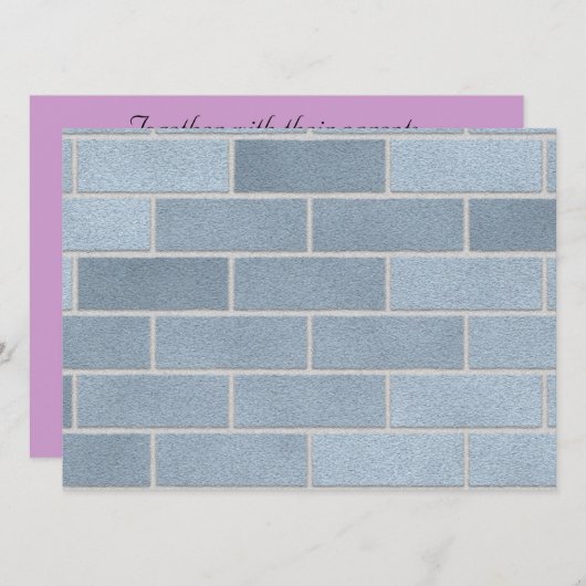 Blue Brick-muur Kaart (Voorkant / Achterkant)