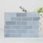 Blue Brick-muur Kaart (Staand voorkant)