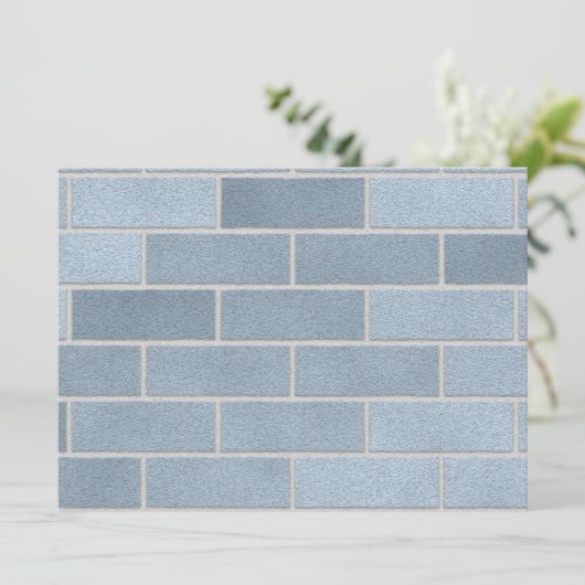 Blue Brick-muur Kaart (Staand voorkant)