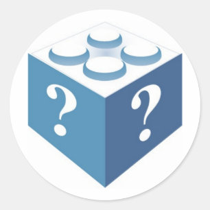 Blue Brick Ronde Sticker