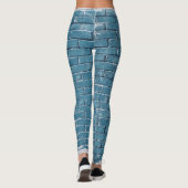 Blue Brick Wall patroon Leggings (Achterkant)