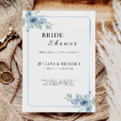 Blue Bridal Shower-uitnodiging Kaart