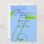 Blue Bridal Shower-uitnodiging Kaart (Achterkant)