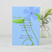 Blue Bridal Shower-uitnodiging Kaart (Staand voorkant)