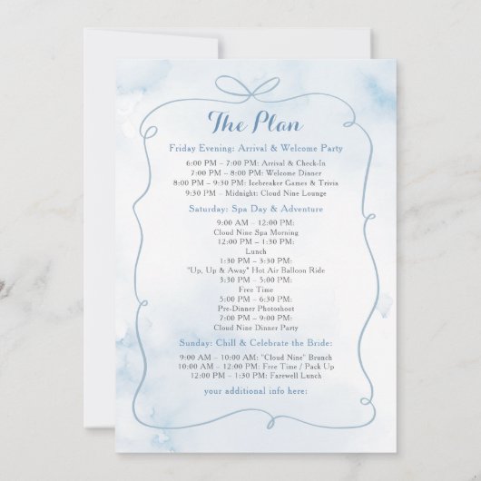 Blue Bride staat op Cloud Nine Bachelorette-route Kaart (Achterkant)