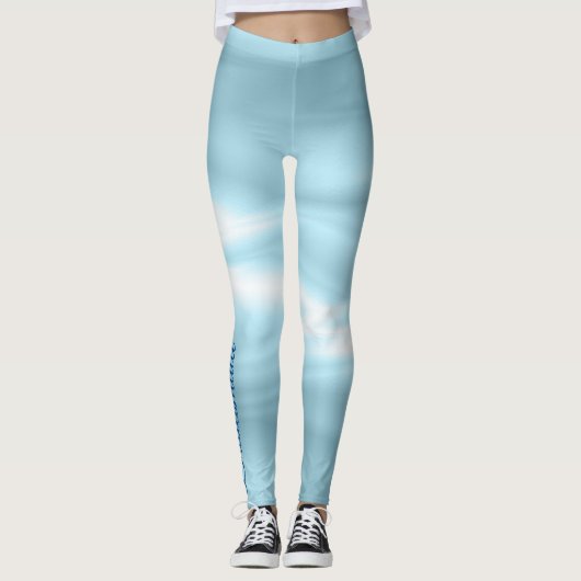 Blue Bridesmaid Bachelorette Party Leggings (Voorkant)