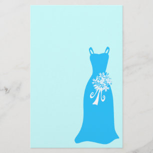 Blue Bridesmaid Bridal Stationery Briefpapier
