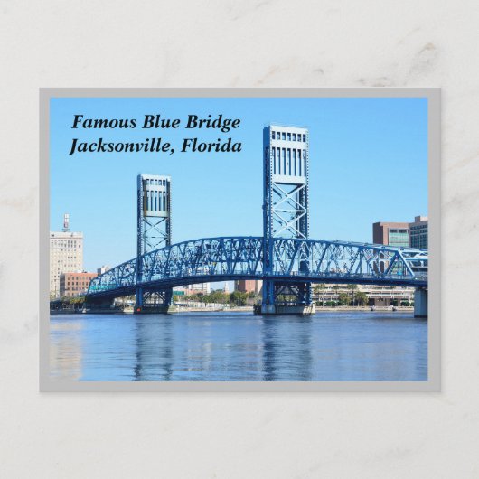 Blue Bridge Jacksonville, Florida Feestdagenkaart (Voorkant)