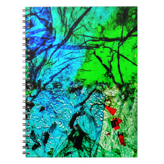 Blue bright abstract Spiral Photo Notebook,Delight Notitieboek