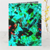 Blue bright Folded Greeting Card,blue abstractness Kaart (Gele Bloem)