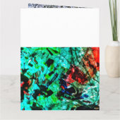 Blue bright Folded Greeting Card,blue abstractness Kaart (Achterkant)