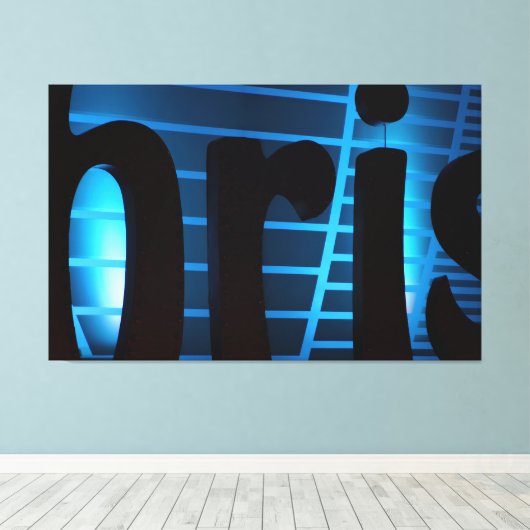 Blue Bris - Grote Ingepakte Canvas Kunstprint Afdruk (Insitu (Houten vloer))