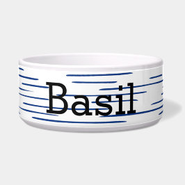 BLUE BROKEN LINES pet bowl Voerbakje