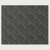 Blue Bronze Leopard Print Cadeaupapier (Vlak)