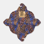 Blue Brown Animal Print Patroon Bedankdoosjes (Uitgevouwen)